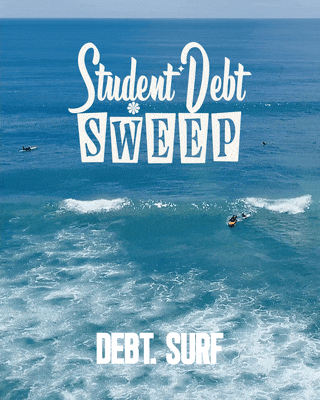 Student Debt Sweep Graphic Advert